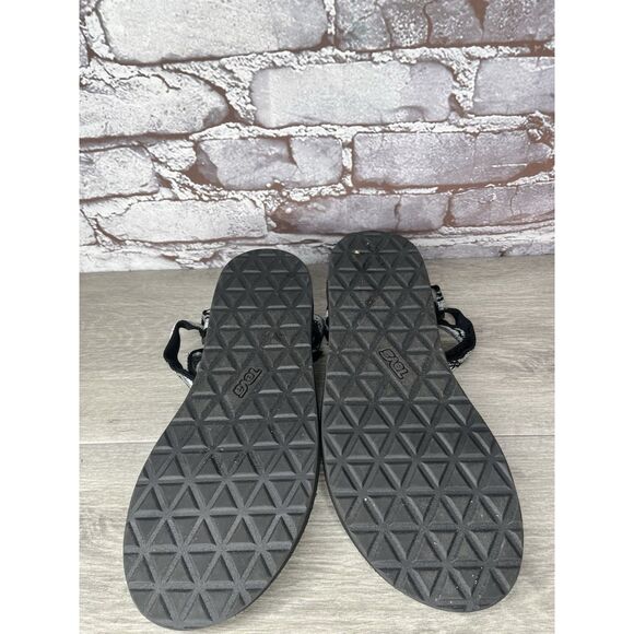 Teva Original Universal Black Gray Back Strap Nylon Sandals Women Sz 9M US/40EU - Picture 9 of 16